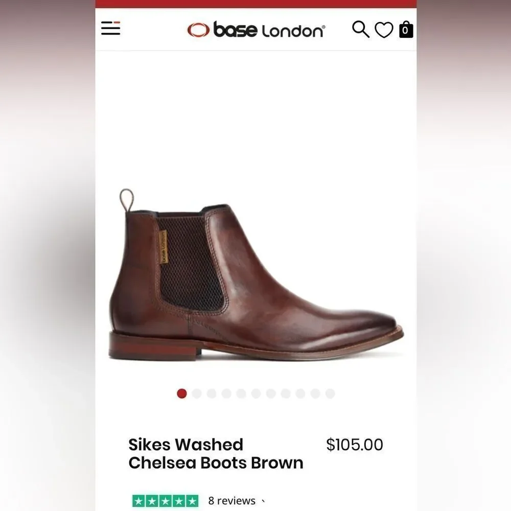 Silver Street London Chelsea unisex black leather slip on  boots